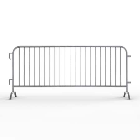 Angry Bull Barricades Steel Barricade, Hot-Dipped Galvanized Steel, 44 in. Height, 8.5 ft. Length, 44 lb., Silver AC-HDX85-BR-GA